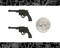 Black Plated Brass Medium Sized Western Gun Pendants - Set of Two - BB-P76